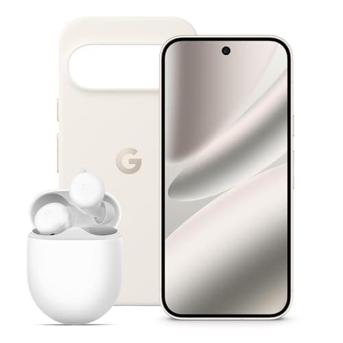 Google Pixel 10 Pro - Smartphone Android Libre con Gemini - Porcelana, 128GB + Funda Pixelsnap - Porcelana (Creado Pixel Buds A-Series - Auriculares de Audio con Bluetooth - Blanco