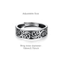 PHNIBIRD Anello da Uomo in Argento Sterling 925 con Turchese Naturale di Modello di Erba Nero Anello per Moda Retrò Misura Regolabile - 2