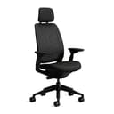 Steelcase Series 2 Ergonomischer Bürostuhl mit LiveBack Lumbalstütze, 4D-Armlehnen, anpassbarer Kopfstütze Onyx Schwarz, 72 x 64 x 127 - 1