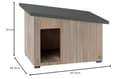 Ferplast Hundehütte kleine Hunde ARGO 80 aus FSC-Holz, Hundehaus Outdoor Wetterfest, Isolierende Kunststofffüße, 96 x 63 x h 67 cm. - 5