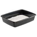 Ferplast Lettiera Gatto, Toilette per Gatti Grandi, in Plastica con Bordi Alti, Facile e Veloce da Pulire L 49,5 x W 64,5 x H 14,5 cm, Nero - 4