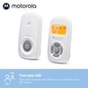 Motorola Nursery Baby Monitor AM24 - Audio Only with High Sensitive Microphone - Parent Unit with 300M Range, Room Temperature Monitoring and LED Sound Indication - White - 4