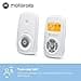 Motorola Nursery Baby Monitor AM24 - Audio Only with High Sensitive Microphone - Parent Unit with 300M Range, Room Temperature Monitoring and LED Sound Indication - White - 4