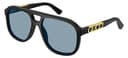 Gucci Unisex Sunglasses, nero-nero-blu, 58 - 1