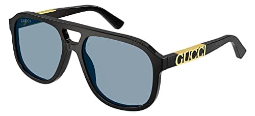 Gucci Unisex Sunglasses, nero-nero-blu, 58