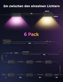 Govee Luces Exterior de Cerca, RGBIC con luz blanca de 4000K, más de 60 modos de escena, resistentes al agua IP65, compatibles con Alexa y Matter, para valla, patio y jardín, paquete de 6 unidades - 5