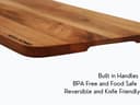 Vesta Homes Wooden Chopping Board, Cutting Board, Serving Board, Charcuterie, and Cheese Board for Kitchen | Natural Acacia Wood | 38x25x1.5 cm | Handcrafted in India - 7