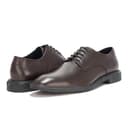 HUGO Men's Brushed Leather Derby Dress Shoe Oxford, Dark Hazelnut, 7 UK - 3