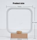 Lampada da tavolo a LED in legno, lampada da comodino con temperatura a 3 colori, luce notturna da comodino per camera da letto, illuminazione a LED dimmerabile, piccole lampade da tavolo per - 5