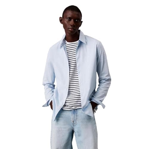 Calvin Klein Solid Stretch Slim Fit Long Sleeve Shirt 2XL