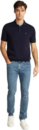 Tommy Hilfiger Men’s Short Sleeve Essential Cotton Knitted Dick Polo Shirt, Blue (Desert Sky), L - 6