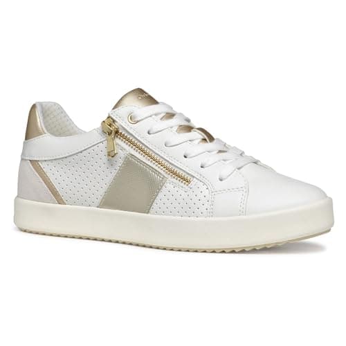 Geox D BLOMIEE E, Women’s Sneaker, White/Off White,