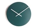 24cm Minimalist wall clock without numbers for living room in many colors as teal No ticking wood modern design round tiny silent office numberless clocks Small wooden quiet home wallclock - 1