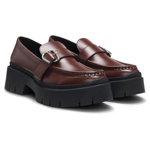 Hugo Kris Newloafer Brom, Mocasines Mujer, marrón Oscuro, 36 EU