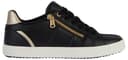 Geox Women's D Blomiee E Sneaker, Black Lt Gold, 6 UK - 5