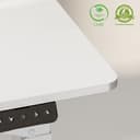 FLEXISPOT 4 Legs Dual Motors Electric Standing Desk 140 * 70cm Height Adjustable Sit Stand Home Office Workstation with Memory Smart Panel, Splice Board, White - 7
