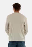 Calvin Klein Men’s Waffle Badge Long Sleeve Top with Round Neck, Beige (Tofu), XL - 5