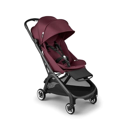 Bugaboo Dragonfly, Passeggino Leggero e Compatto per Bambini, Chiusura Facile a Una Mano in Tutte le Posizioni, Sospensioni Complete, Cesta Portaoggetti XL, Telaio Graphite e Cappottina, Dark Cherry