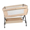 Culla Neonato Pieghevole, fino a 20kg 4 Altezze Regolabili, Culla Co-sleeping con materasso e zanzariera 2 in 1 Lettino Co-sleeping per neonati da 1 a 36 mesi -104*52*100-110 cm-bianco sporco - 5