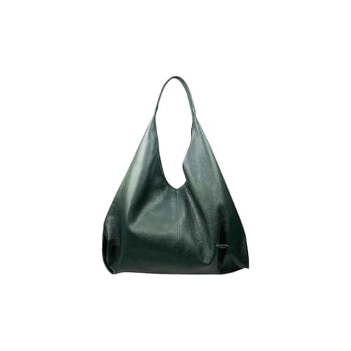 Cheval Firenze Borsa a Spalla Iris, Vera Pelle Made in Italy (Verde Scuro)