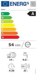Bosch SMS6ECI15E Serie 6, Lavastoviglie Smart da libera installazione, Cestelli personalizzabili, Motore EcoSilence Drive, Lavaggio intensivo, 14 coperti, Acciaio, 60cm. - 14
