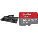 Denon DJ SC LIVE 4 - Standalone DJ-Controller & SanDisk Ultra Android microSDXC UHS-I Speicherkarte 128 GB + Adapter (Für Smartphones und Tablets - 1