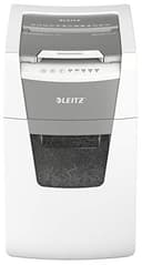 Leitz IQ Autofeed Office Aktenvernichter CH, Mikroschnitt P5, 150 Blatt, 44l-Abfallbehälter, mit Schweizer Netzstecker, Weiß, 80142000 - 1