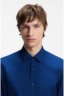 HUGO Herren Kenno Slim-Fit Hemd aus bügelleichter Baumwoll-Popeline Hellblau 39 - 5