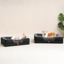 EHEYCIGA XL Dog Bed Memory Foam, Extra Large Orthopedic Dog Beds Sofa with Sides and Waterproof Liner, Pet Couch with Washable Removable Cover and Non-Slip Bottom, 104x68x19cm, Charcoal - 9