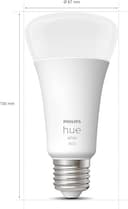 Philips Hue White Lampadina Smart LED, Attacco E27, 15.5 W, Luce Bianca Calda, Dimmerabile, Controllo con Bluetooth e Hue App, Funziona con Alexa, Google Assistant e Apple HomeKit - 2
