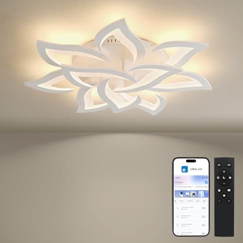 BAYHT Plafoniera LED Soffitto, 90W Lampada da Soffitto con Matter Compatibile con HomeKit, Alexa, Google e IFTTT, Moderna Plafoniera Intelligente per Soggiorno, Camera da Letto, Sala da Pranzo