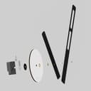 Giallobus - Reloj Typos - Typos - Madera de MDF - Float ⌀ 60/80/110cm - 02 - Lavender - Reloj de Pared Moderno - Números Adhesivos 3D - Diámetro Variable 60/80/100cm - 6