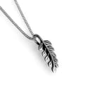 HENRYKA 925 Sterling Silver Miniature Royal Fern Leaf Necklace - 18 inch Chain | Minimal Boho Pendant | Nature Themed Gifts - 1