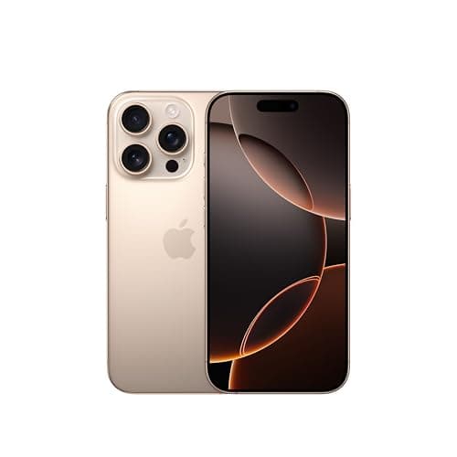 Apple iPhone 16 Pro 128GB: 5G Phone with Camera Control, 4K 120fps Dolby Vision and a Big Leap in Battery Life.Works with AirPods, Titan Desert Sand