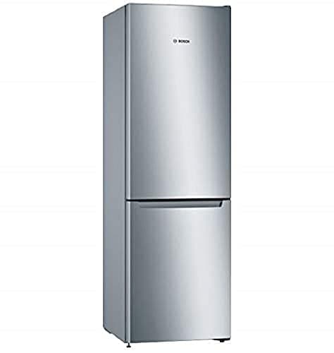 Bosch Electrodomésticos, Serie 2, Frigorífico combinado de libre posicionamiento, 186 x 60 cm, Inox look, KGN36NLEA