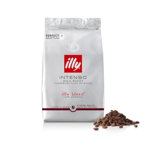 illy, Kaffeebohnen Zum Mahlen INTENSO, 100% Arabica mit Aromen von Kakao und Trockenfrüchten, Vollmundiger und Kräftiger Nachgeschmack, 1 Dose mit 500g