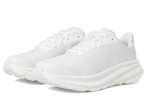 HOKA Y Clifton 9 Youth SneakerUnisex Niño, blanco helado, 7 Big Kid