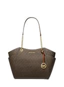 Michael Kors Jet Set Travel, White, Brown, Large - 1