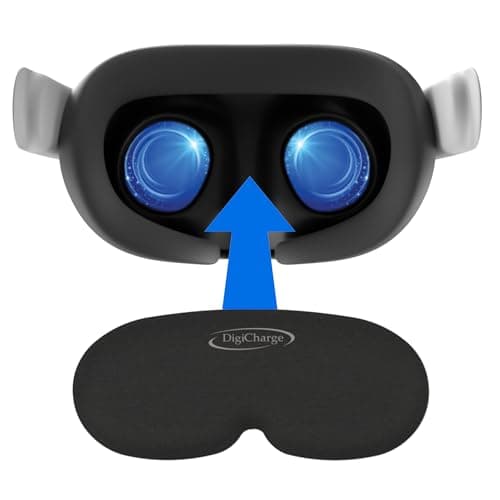 Digicharge Protector de Lente VR Cubierta para Meta Quest 3S, 3S Xbox Edition, Quest 3, Quest 2, Oculus Quest 1/RiftS, Valve Index, Pico 4, Espuma Premium, Protección contra el Polvo y los Arañazos