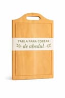 Tabla de Cocina de Madera de Abedul Natural grande36 x 24 cm. Tabla de Cortar con Asa Ergonómica y Canal Recoge Líquidos – Ideal para Uso Diario.decorativa - 1