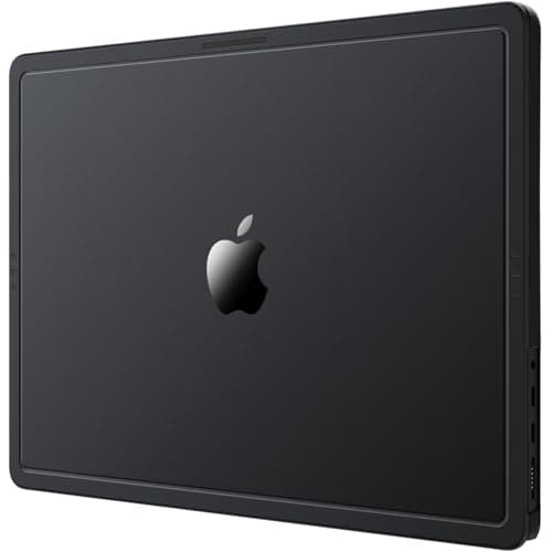 Soonjet CrackGuard for MacBook Pro 14 inch Case M5 M4 M3 M2 M1 Pro/Max 2025 2024-2021 [Anti-Crack Upgrade] [100% Match Official Color] Cover Protective Hard Shell Case Laptop - Space Black Clear