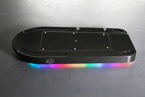 Kenny Professional 3 in 1 Profi-Gleitbrett "Raumgleiter" kompatibel mit KENWOOD Küchenmaschinen Cooking Chef Modellen inkl. Beleuchtung und Kabelstaufach (schwarz)