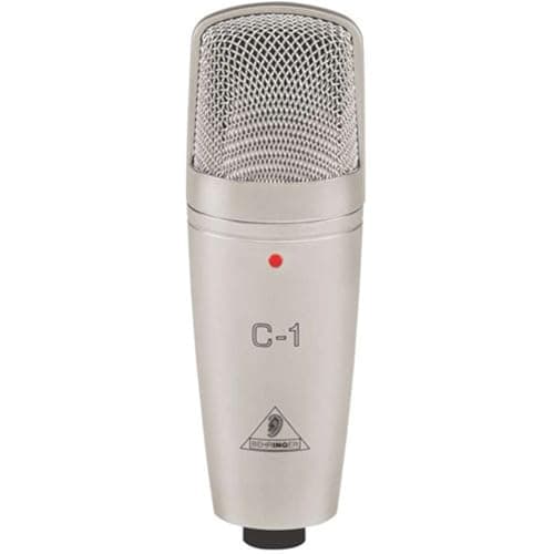 Behringer C-1 Micrófono de condensador (de estudio, XLR, 100 Ω, 40 Hz - 20 kHz), color plata