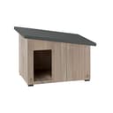 Ferplast ARGO 60 Casetta per Cani in Legno FSC - Tetto Spiovente, Apribile - Trattamento Resina Impermeabile & Anti-UV - Piedi Isolanti - Porta Rifinita - 57,5 x 39 x h 46 cm - 1