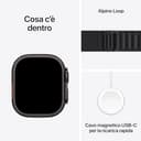 Apple Watch Ultra 3 GPS + Cellular, Cassa 49 mm in titanio nero con Alpine Loop nero - Large - 6