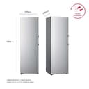 LG GFT41PZGSZ - Congelador No Frost Total, 1 Puerta, Compresor Smart Inverter, de 355 L y 186 cm, Congelador Vertical con Funcion de Congelacion Rapida, Color Inox - 8