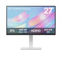 LG UltraFine Monitor 27US550 - 4K UHD IPS 27 inch, 60Hz, 5ms, DCI-P3 90%, 10bit, HDR10, Flicker safe & Reader Mode, Smart Energy Saving, Height-Tilt-Pivot-Swivel Adjustment, DP1.4, HDMI, White - 1