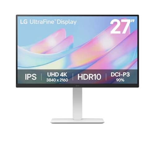 LG UltraFine Monitor 27US550 - 4K UHD IPS 27 inch, 60Hz, 5ms, DCI-P3 90%, 10bit, HDR10, Flicker safe & Reader Mode, Smart Energy Saving, Height-Tilt-Pivot-Swivel Adjustment, DP1.4, HDMI, White