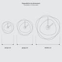 Giallobus - Reloj Premium - Reloj Bokeh - Madera de MDF - Premium 30x30‎‎cm - 08 - Green Elegance - Artesano Made in Italy - Silencioso - Idea de Regalo - Doble Nivel Moderno - 6