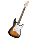 Squier by Fender Debut Collection HT HSS Stratocaster E-Gitarre, Laurel Griffbrett, Weißes Schlagbrett, 2 Tone-Sunburst - 1